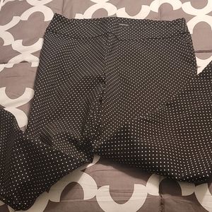 14P Counterparts black and white polka-dot capri
